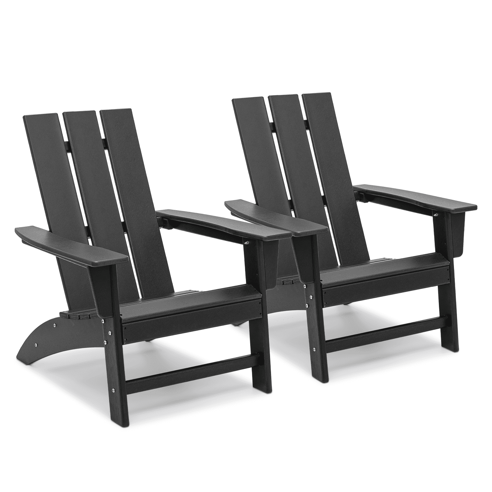 Magshion Set of 2 Outdoor Patio Adirondack Chairs, HDPE Plastic Fire