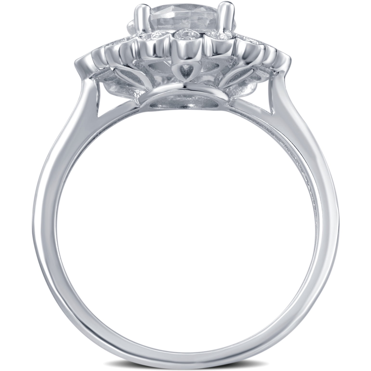 1.5 Carat T.w Cubic Zirconia Antique Flo
