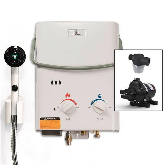 Eccotemp Systems L5 Portable Outdoor Tankless Water Heater with with EccoFlo Pump and Strainer