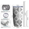 thumbnail image 6 of 20 Oz Pawprints Argyle Coffee Tumbler Double Wall Insulated Stainless Steel Water Bottle | Metal Reusable Thermoses Flask with Cup Cap | Leak & Sweat Proof with Anti-Dust Lid, 6 of 7