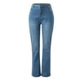 thumbnail image 3 of Flare Jeans For Women High Waist Stretch Slimming Regular Fit Bootcut Jeans Skinny Denim Pants, 3 of 8
