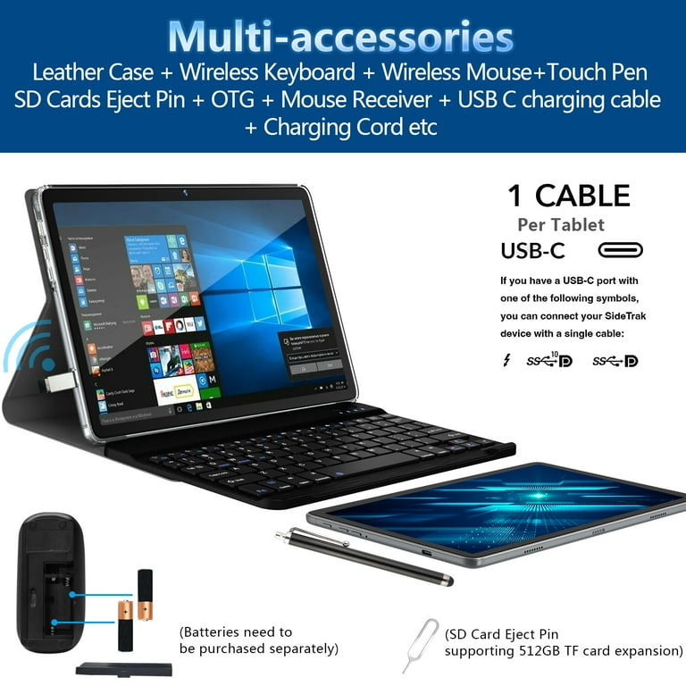 Android 12 Tablet 10.1 inch 128GB Tablet, 2024 Latest Update