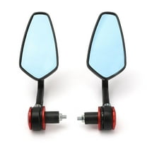 7/8in Blue Glass Motorcycle Rearview Mirrors for Street Bikes Rarida