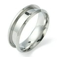 thumbnail image 2 of 10 pc 201 Stainless Steel Grooved Finger Ring Settings Ring Core Blank for Inlay Ring Jewelry Making Stainless Steel color Size 11 8mm Inner Diameter: 21mm, 2 of 3