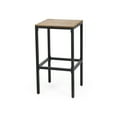 thumbnail image 5 of Ezra Barstool,Teak+ Black Acacia Wood Garden Outdoor Patio Patio Seating, 5 of 10