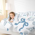 thumbnail image 3 of Manfei Sketch Conch Bowtie King Size Comforter Sets,Scallop Nautical Comforters King Size,Colorful Stars Reversible,3 Pieces,1 Comforter and 2 Pillowcases, 3 of 7