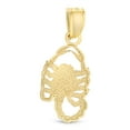 thumbnail image 3 of Ioka-14K Yellow Gold Scorpion Charm Pendant with 1.2mm Singapore Chain Necklace - 22", 3 of 6