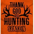 thumbnail image 2 of Thank God For Hunting Season Antlers Womens Slim Fit Graphic Tee Brisco Brands L, 2 of 5