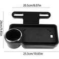 thumbnail image 3 of Car Food Tray Car Seat Back Dining Tray with Cup Holder Foldable Durable ABS Construction for Car Meals and Drinks More Convenient, 3 of 5
