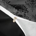 thumbnail image 4 of meiyoeat Gothic Skull Letter P Duvet Cover King for Boys Girls, Boho Damask Flower King Bedding, Black Reversible, 3 Pieces, 1 Duvet Cover and 2 Pillowcases, 4 of 6