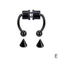 thumbnail image 1 of EIMELI Magnetic Horseshoe Nose Rings 316l Steel Faux Septum Rings Fake Piercing Clip On Nose Hoop Rings Gift For Women Girl S3R3, 1 of 9