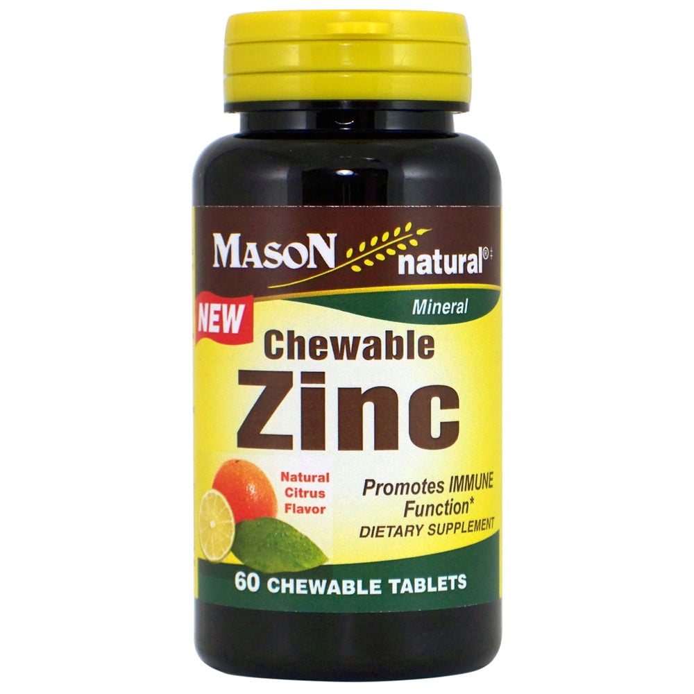 Mason Vitamins Zinc Chewable Tablets, Natural Citrus, 60 Ct Walmart