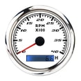 thumbnail image 1 of 85mm Car Boat Tachometer Gauge With LCD Hour Meter 0-3000 4000 6000 RPM Tach Sensor Marine Tachometers Red Backlight 12V/24V ,Wide Applicability, 1 of 7