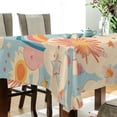 thumbnail image 5 of Yayeee Tablecloths 60" x 108" Rectangle Wrinkle Resistant Party Table Cover, Pink Retro Sun, 5 of 8