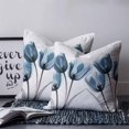 thumbnail image 2 of Navy Blue Tulip 16x16 Pillow Covers Set of 2, Watercolor Farmhouse Floral Botanical Throw Pillow Covers Decorative Couch Cushion Case, Microfiber Square Pillowcases for Bedroom Car Living Room, 2 of 7
