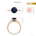 thumbnail image 5 of ANGARA Natural Round 2.2 ct Blue Sapphire Solitaire Engagement Ring in 14K Rose Gold for Women (Size-8mm) | September Birthstone, Anniversary, Jewelry Gift for Women | Natural Blue Sapphire Ring, 5 of 9