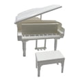 thumbnail image 2 of Mini Piano Baoblaze para casa de muñecas con adornos de taburete 1/6 1/12 modelo de instrumento Musical, 2 of 8