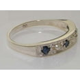 thumbnail image 5 of LBG 10k White Gold Cultured Pearl and Sapphire Womens Band Ring - Sizes 4 to 12 Available, 5 of 6