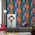 thumbnail image 3 of 1 Roll 3D Multicolor Imitation Feather Pattern PVC Wallpaper, Waterproof Moisture-proof Self-Adhesive, Peel And Stick Contact Paper For Living Room, Kitchen, Bedroom, Home And Dormitory Furniture Deco, 3 of 5