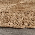 thumbnail image 5 of Woven Paths Cora 7'6" Round Solid Braided Jute Indoor Area Rug, 5 of 9