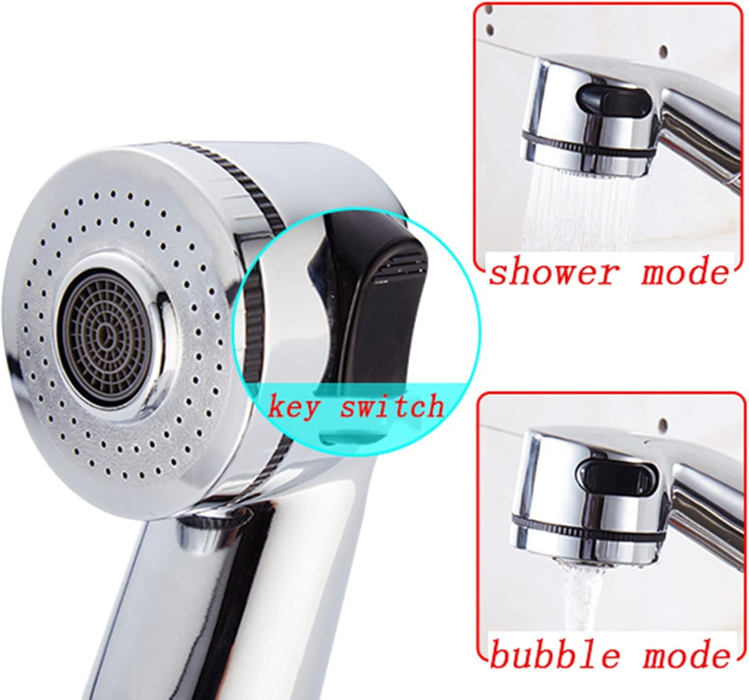 Bathroom Sink Faucet Pull Out Sprayer Dual Mode Mixer Tap for Hot and Cold Water Liftable Single Handle 360° Swivel Single Hole Pull Down Lavatory Faucet Retractable Basin Faucet,Black