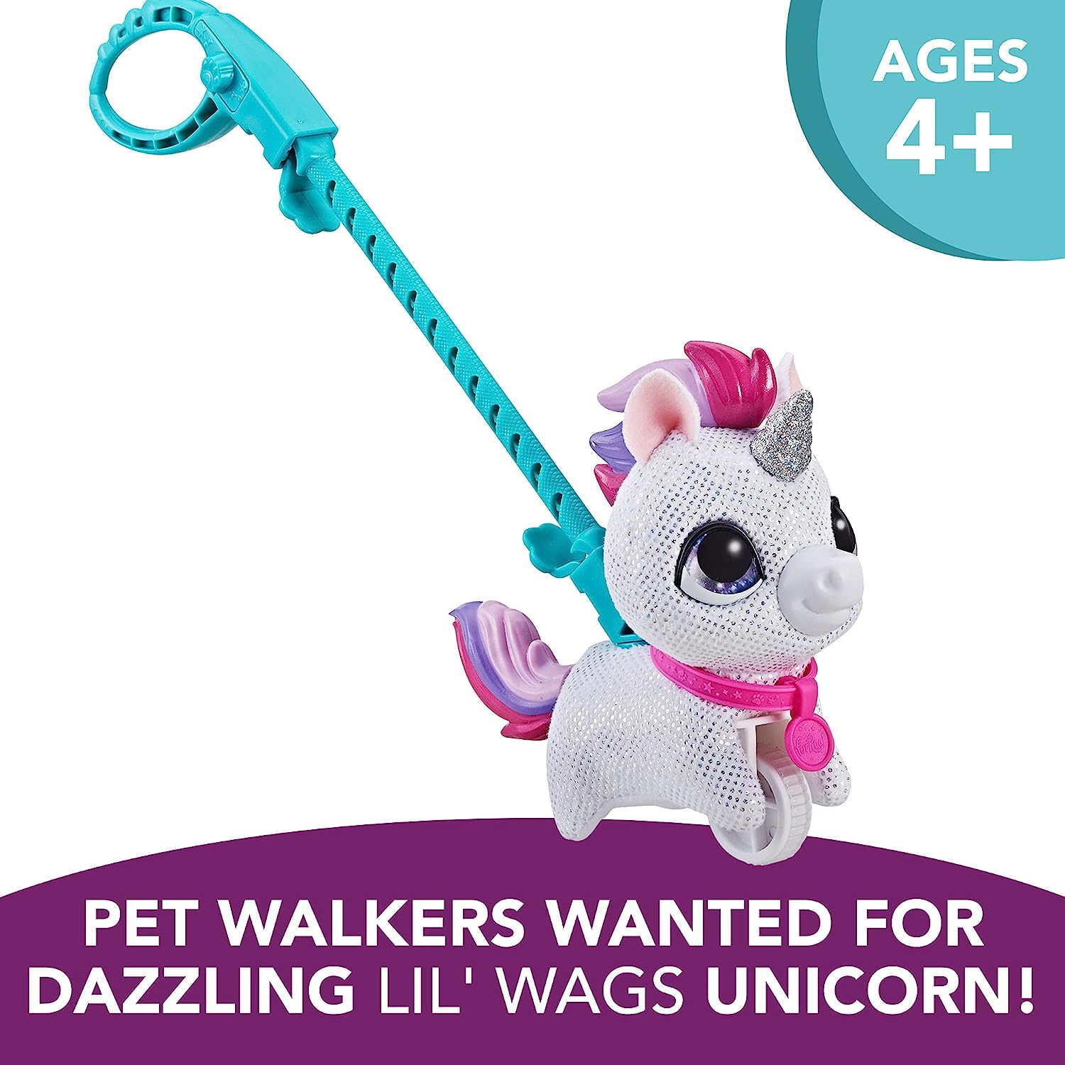 furReal Walkalots Lil' Wags Unicorn, for Ages 4 and up Electronic Pet - image 4 of 11