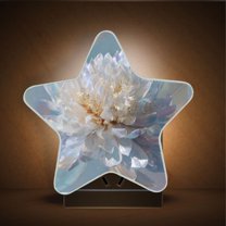 Star Night Light Auto On/Off Plug-in Wall Light with Light Sensor Warm White LED for Home Party Large Flower in Full Bloom