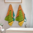 thumbnail image 4 of Wood Texture Colorful Kitchen Hand Towels, Wooden Modern Fingertip Bath Towels Ultra Soft and Absorbent, Decorative Face Towels Dish Washcloths, 2 PCS, 28.3"x 14.4", 4 of 5