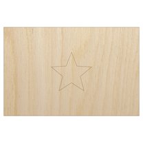 Vietnam Flag Wood Shape Unfinished Piece Cutout Craft DIY Projects - 4.70 Inch Size - 1/8 Inch Thick