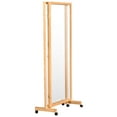 thumbnail image 4 of Oriental Furniture 5.75 ft. Tall Clear Screen on Wheels Natural - 2 Panel, 4 of 6
