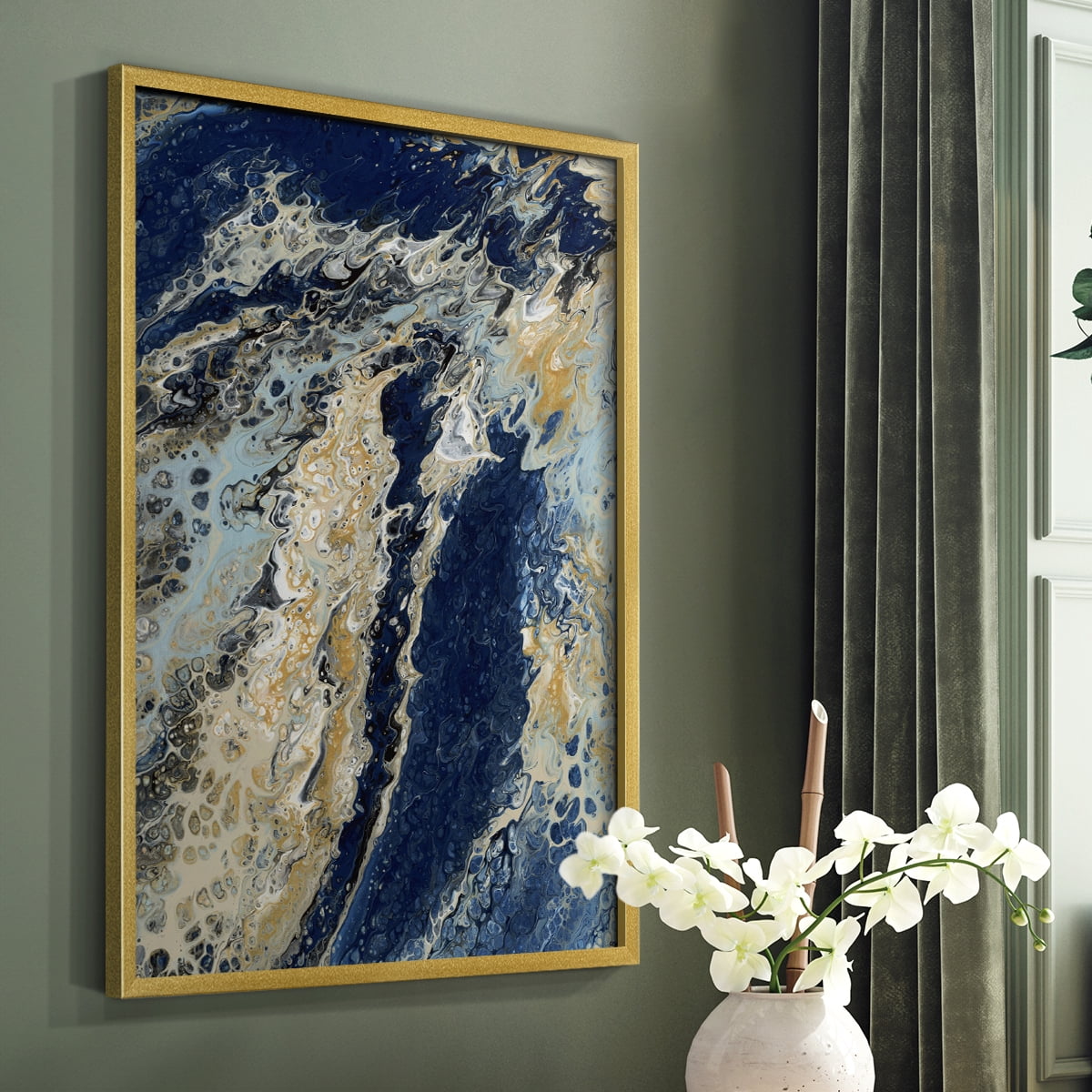 C39 Framed Print in Gold Solid Wood Framed Print No Nail Hanging