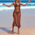 thumbnail image 2 of Womens Swim Cover Up Beach Cover Ups for Women Elegant Side Slit Long Beach Cover Up Dress Breezy Crochet Knit Tunic for Summer Swimwear Outerwear, 2 of 4