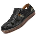 thumbnail image 1 of Sandales Décontractées pour Hommes Bout Fermé Extérieur Cuir Fait Main, 1 of 5