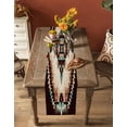 thumbnail image 4 of Brown Teal Red Boho Table Runner Ethnic Vintage Geometric Abstract Tablerunners 13 x 60 Inch, Table Decorations Tabletop Scarf for Summer Gathering Holiday Farmhouse Kitchen Dining Decor, 4 of 6