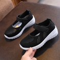 thumbnail image 2 of Fesfesfes Kids Mesh Breathable Sneakers Summer Hollow Out Casual Shoes for Boys and Girls,Fly Woven School Sports Walking Shoes,Lightweight Thick Sole(Black,6 Years), 2 of 9
