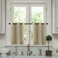 thumbnail image 5 of Short Grommet Curtains for Kitchen,Blackout Thermal Insulated Curtains for Kitchen Living Room Energy Efficient,Wide 34 x Long 24 inches Per Panel,Set of 1, 5 of 5