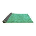 thumbnail image 2 of Ahgly Company Indoor Rectangle Abstract Turquoise Blue Modern Area Rugs, 2' x 4', 2 of 4
