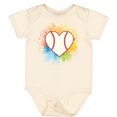 thumbnail image 3 of Inktastic Baseball Sports Heart Girls Baby Bodysuit, 3 of 5