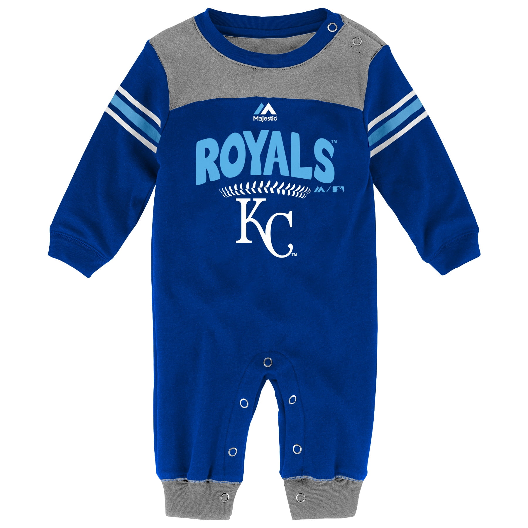 Kansas City Royals Newborn and Infant Second Base Coverall Romper Royal by Outerstuff