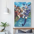 thumbnail image 5 of Japan Sci-Fi Fantasy Anime Movie KonoSuba Role Poster Artworks Canvas Poster Room Aesthetic Wall Art Prints Home Modern Decor Gifts 16x24inch(40x60cm), 5 of 6