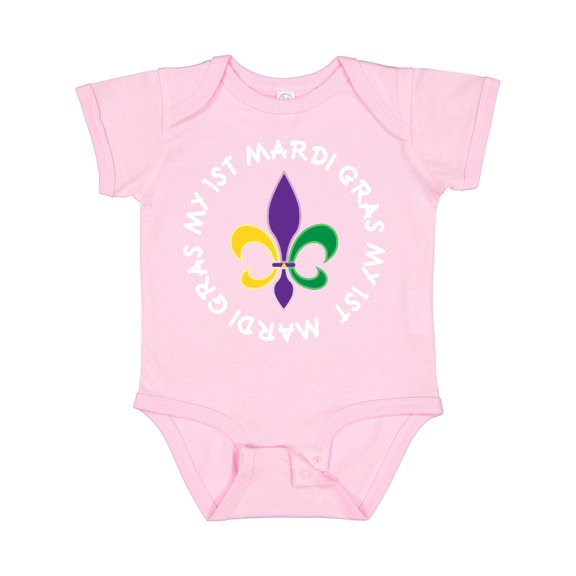 Inktastic My 1st Mardi Gras Fleur De Lis Party Boys or Girls Baby Bodysuit