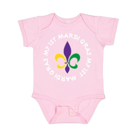 

Inktastic My 1st Mardi Gras Fleur De Lis Party Gift Baby Boy or Baby Girl Bodysuit