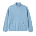 thumbnail image 6 of Thousandth Men's Half Zip Shirts Trendy Corduroy Pullover Tops Casual Long Sleeve with Kangaroo Pocket Everyday Sportswear, 6 of 8