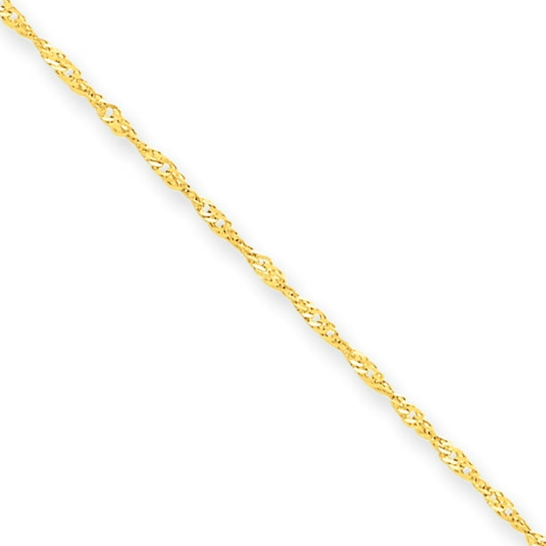 10K Yellow Gold 1.10mm Singapore Chain - Walmart.ca