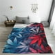 thumbnail image 5 of Balery Red And Blue Leaves Manta de Felpa Suave y Acogedora – Cobija de Franela Aterciopelada para Cama, Lavable y Cálida para Sofá, Mascotas, Transpirable-80"x60", 5 of 7