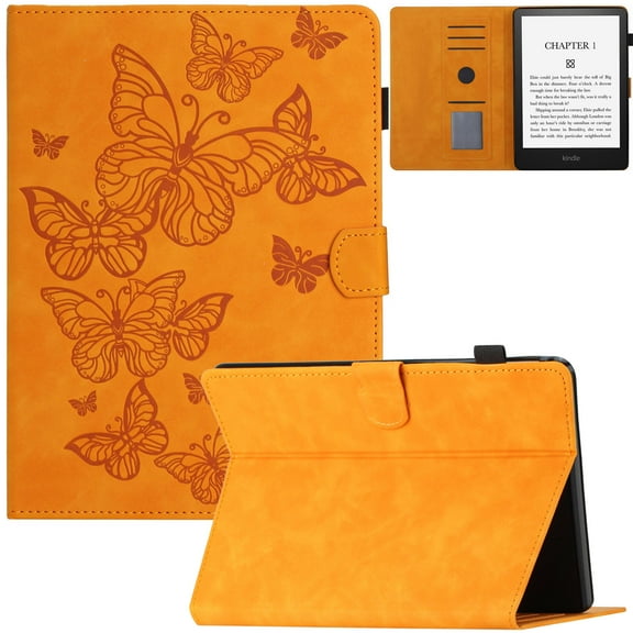 Artyond Case for Kindle Paperwhite 2021, Premium PU Leather with Auto Sleep/Wake Card Slots Case for 6.8" Kindle Paperwhite (11th Generation-2021) and Kindle Paperwhite Signature Edition, Orange