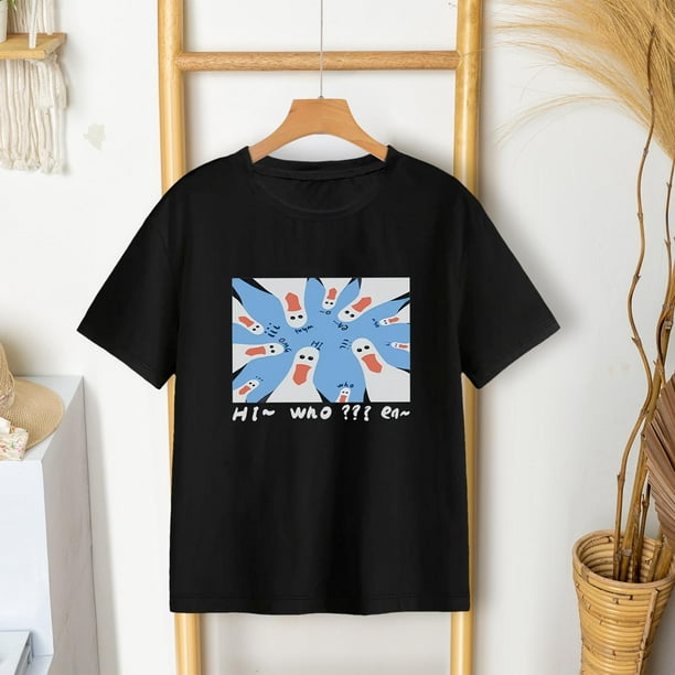 Camiseta para mujer camisetas basicas camisetas de manga corta camisetas de moda con cuello redondo para mujer ropa para uso diario caminar call XL Walmart en linea