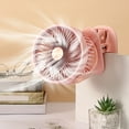thumbnail image 5 of Blueek Portable Desk Clamp Mini Fan for Dorm, USB Powered Household Fan with Digital Display, Low Noise & Adjustable Speeds,Pink, 5 of 7