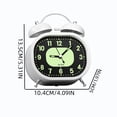 thumbnail image 2 of Tunhigl Curved Twin Bell Luminous Alarm Clock, Silent Non-Ticking with Night Glow Dial & Loud Wake-Up Bell, 4 Colors, 2 of 5