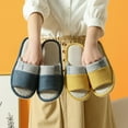 thumbnail image 3 of Pantuflas de lino para las cuatro estaciones, japonesas, para parejas, para hombres y mujeres, para interiores, con suelo de madera, para el hogar, pantuflas de tela, 3 of 6